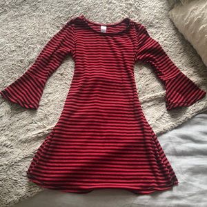 Justice red and black striped dress.